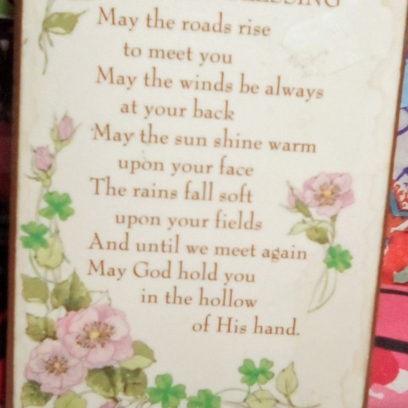 Other - Floral Irish Blessing Wall Art
